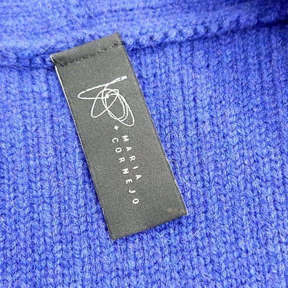 Maria Cornejo Purple Loop Knit Cashmere & Wool Sweater Coat - Picture 13 of 16